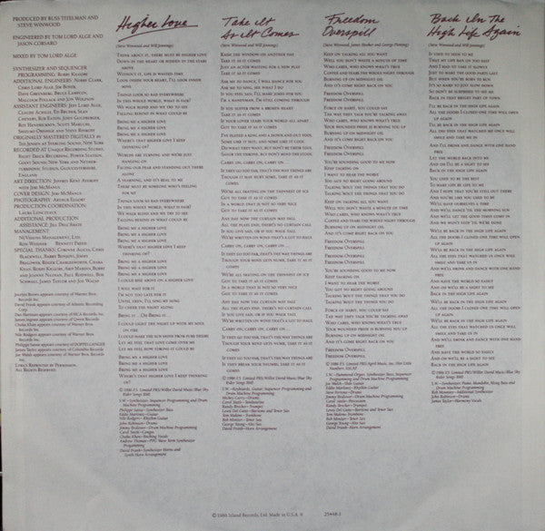 Back In The High Life - secondary