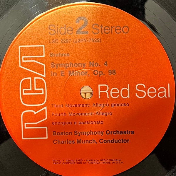 Johannes Brahms, Boston Symphony Orchestra, Charles Munch - Symphony No. 4