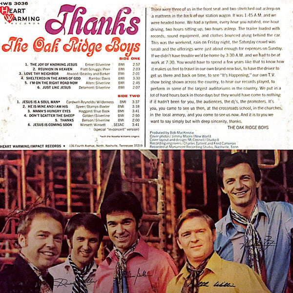The Oak Ridge Boys - Thanks