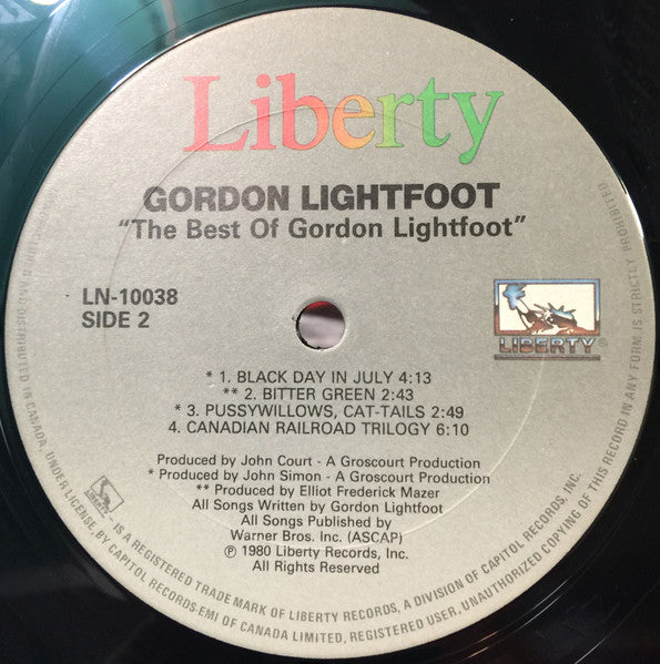 The Best Of Gordon Lightfoot - secondary