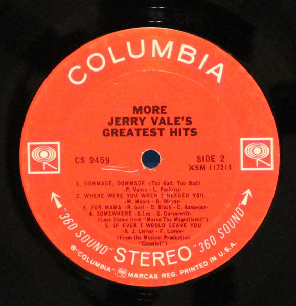 More Jerry Vale's Greatest Hits - secondary