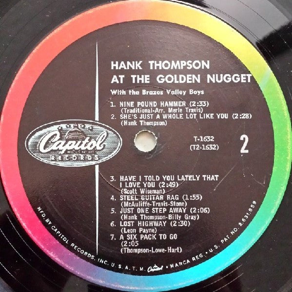 Hank Thompson - Hank Thompson At The Golden Nugget