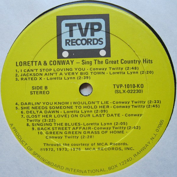 Sing The Great Country Hits - secondary