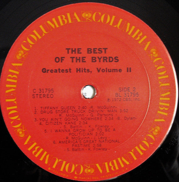 The Best Of The Byrds - Greatest Hits, Volume II - secondary