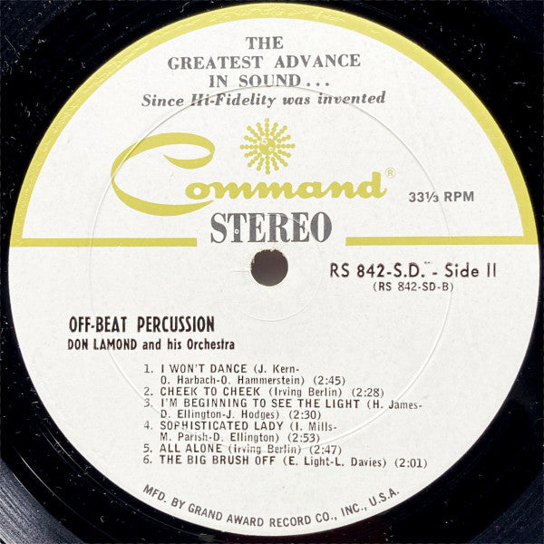 Don Lamond And His Orchestra - Off Beat Percussion