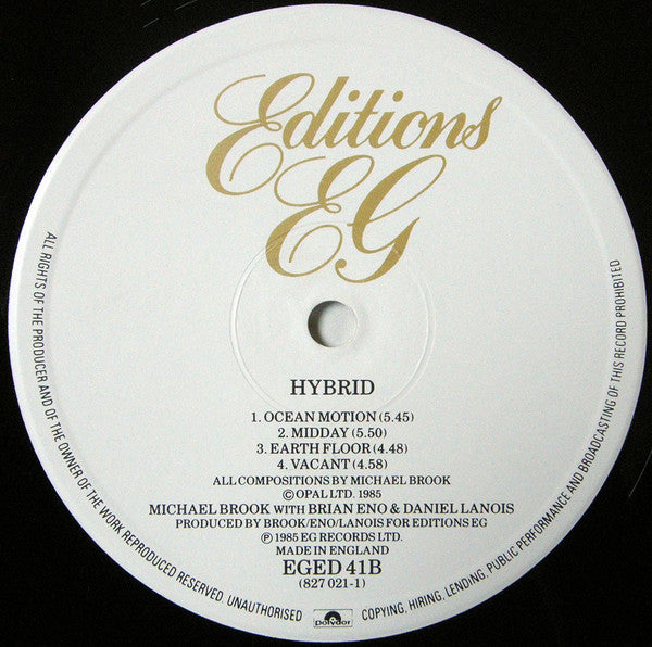Michael Brook, Brian Eno, Daniel Lanois - Hybrid