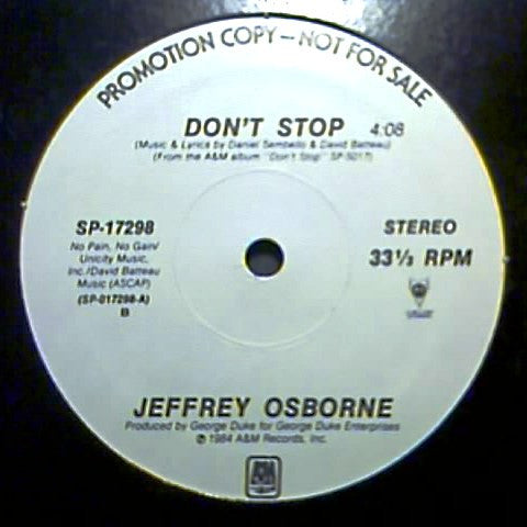 12" Single: Jeffrey Osborne - Don't Stop