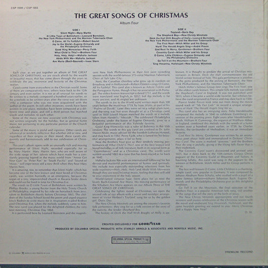 Great Songs Of Christmas (By The Great Artists Of Our Time) Album Four - secondary
