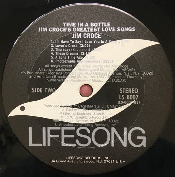 Time In A Bottle, Jim Croce's Greatest Love Songs - secondary