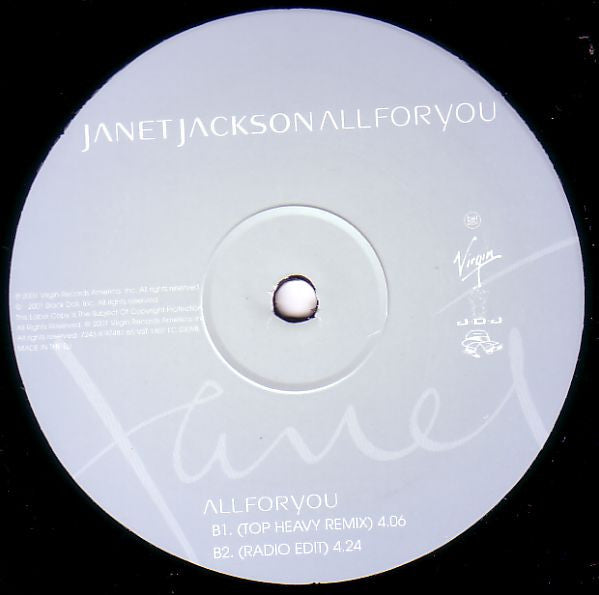 12" Single: Janet Jackson - All For You