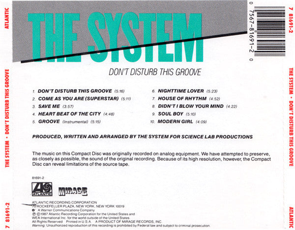 The System - Don't Disturb This Groove