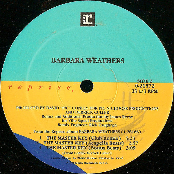 12" Single: Barbara Weathers - The Master Key