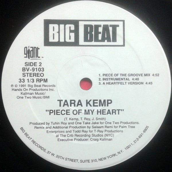 12" Single: Tara Kemp - Piece Of My Heart