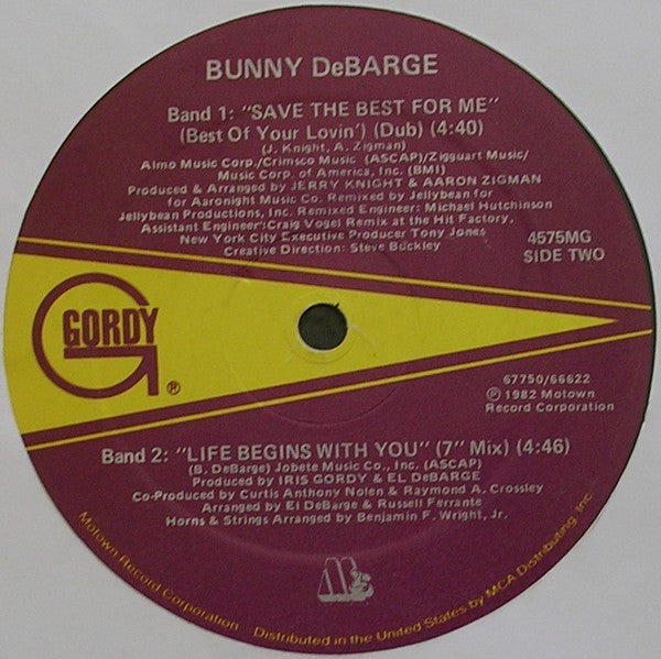12" Single: Bunny DeBarge - Save The Best For Me (Best Of Your Lovin')
