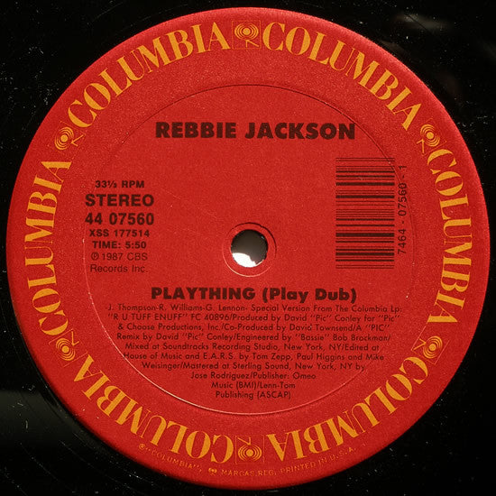 12" Single: Rebbie Jackson - Plaything