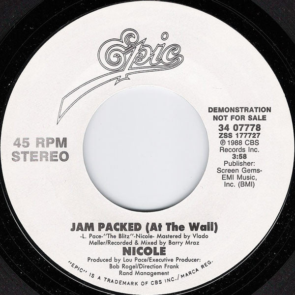 7" Single: Nicole J McCloud - Jam Packed (At The Wall)