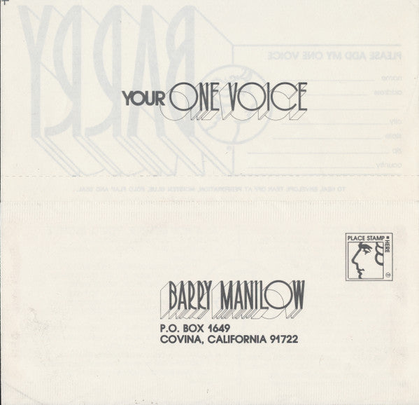 Barry Manilow - One Voice