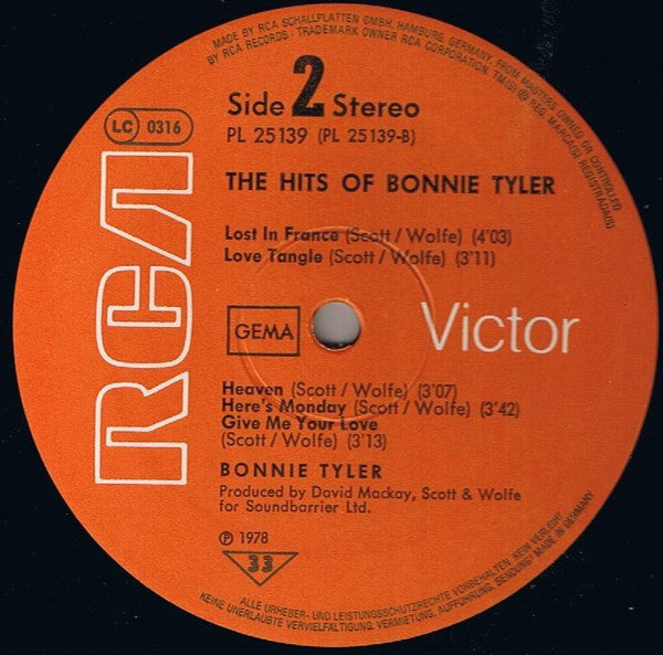 Bonnie Tyler - The Hits Of Bonnie Tyler