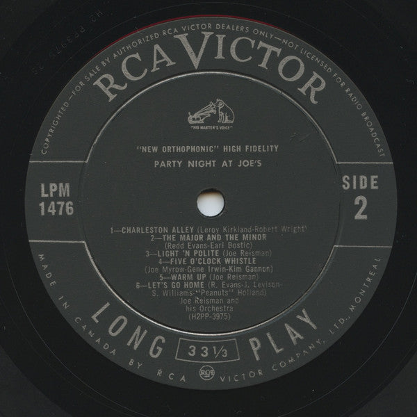 Joe Reisman And His Orchestra - Party Night At Joe's