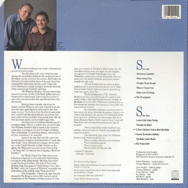 The Whitstein Brothers - Trouble Ain't Nothin' But The Blues