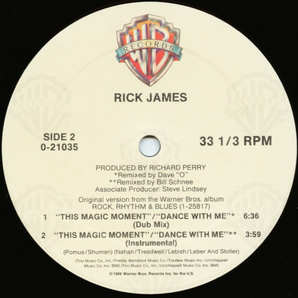 12" Single: Rick James - This Magic Moment / Dance With Me
