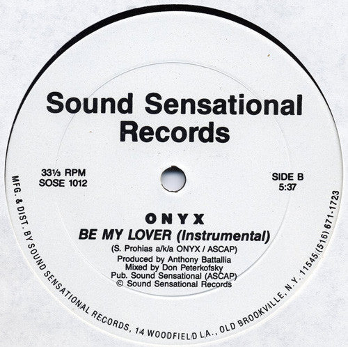 12" Single: Onyx - Be My Lover