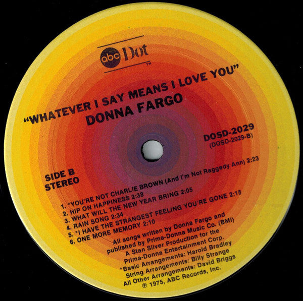 Donna Fargo - Whatever I Say Means I Love You