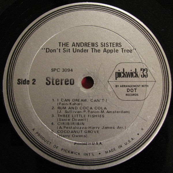 The Andrews Sisters - Don't Sit Under The Apple Tree