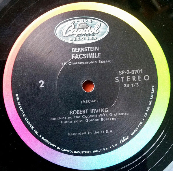 The Concert Arts Orchestra, Robert Irving - Great American Ballets, Vol. I
