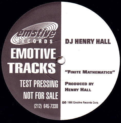 12" Single: DJ Henry Hall - Lifetime Warranty