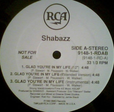 12" Single: Shabazz - Glad You're In My Life