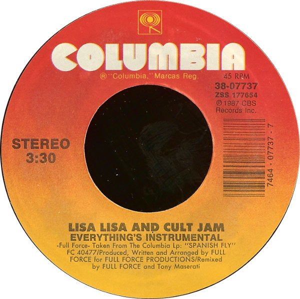 7" Single: Lisa Lisa & Cult Jam - Everything Will B-Fine