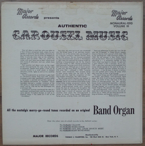 No Artist - Authentic Carousel Music Volume 3