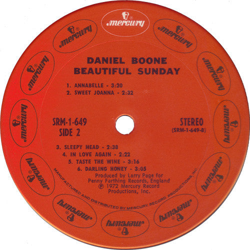 Daniel Boone - Beautiful Sunday