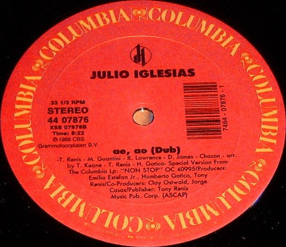 12" Single: Julio Iglesias - Ae, Ao