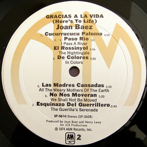 Joan Baez - Gracias A La Vida / Here's To Life