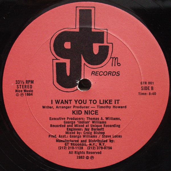 12" Single: Kid Nice - I Want You To Like It