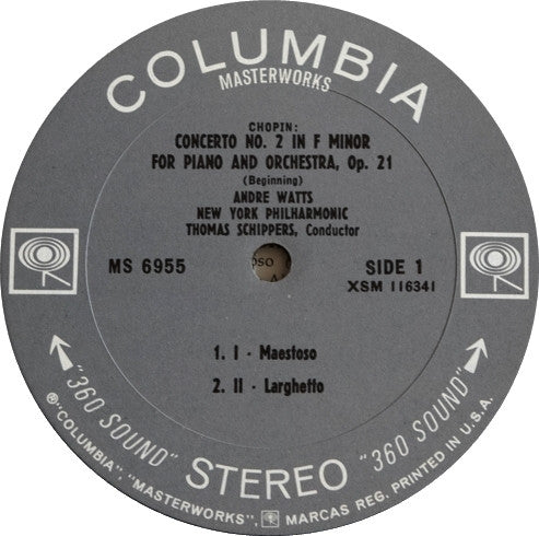 André Watts, Franz Liszt, Frédéric Chopin - Concerto No. 1 In E-Flat / Concerto No. 2 In F Minor