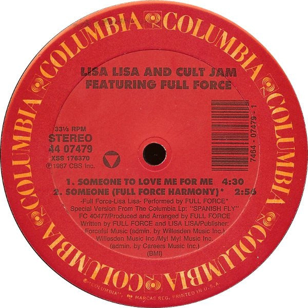 12" Single: Lisa Lisa & Cult Jam, Full Force - Someone To Love Me For Me