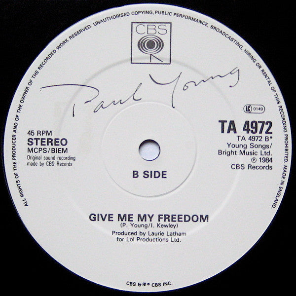 12" Single: Paul Young - Everything Must Change (Special Extended Mix)