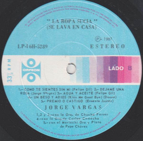 Jorge Vargas - Vete La Ropa Sucia