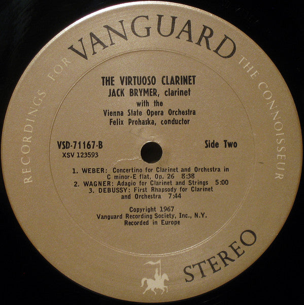 František Vincenc Kramář - Krommer, Carl Maria von Weber, Claude Debussy, Richard Wagner, Jack Brymer, Orchester Der Wiener Staatsoper, Felix Prohaska - The Virtuoso Clarinet