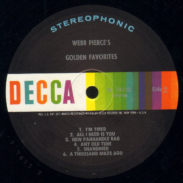 Webb Pierce - Webb Pierce's Golden Favorites