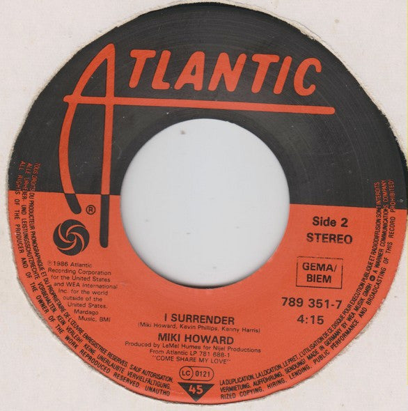 7" Single: Miki Howard - Come Share My Love