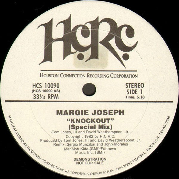 12" Single: Margie Joseph - Knockout (Special Mix)