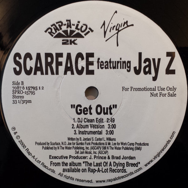 12" Single: Scarface - Look Me In My Eyes / Get Out