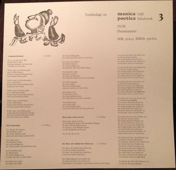 Carl Orff, Gunild Keetman - Musica Poetica Teil 3 - Orff-Schulwerk - Dur: Dominanten