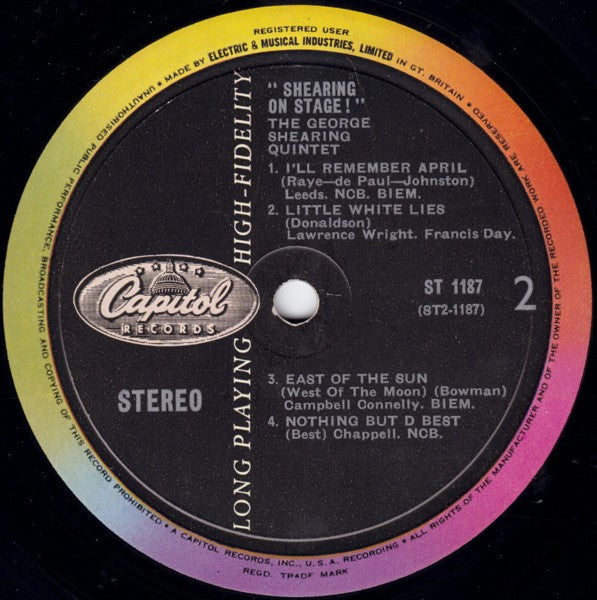 The George Shearing Quintet - Shearing On Stage!