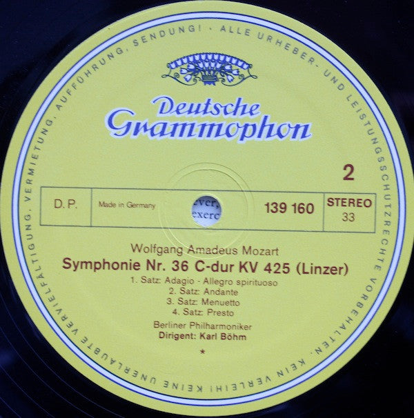 Wolfgang Amadeus Mozart, Berliner Philharmoniker, Karl Böhm - Symphonien Nr. 39 Es-Dur (In E Flat Major) / Nr. 36 "Linzer"
