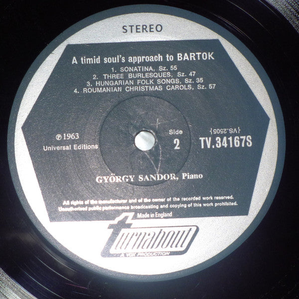 Béla Bartók, György Sándor - A Timid Soul's Approach To Bartok